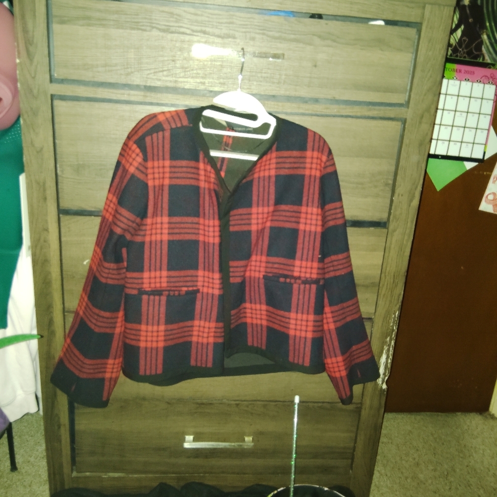 Zara Checked Studio Blazer Jacket - Medium - image 5